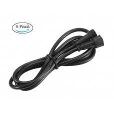 QACA Pack of 5, QACA 1m 3.28ft 2Pin Extension Cable Wire with Male and Female Connectors at Both Ends for Single Color LED Deck Light