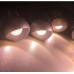 QACA 6pcs Low Voltage LED Step Lights Kit 1-1/25" Half Moon Aluminum Outdoor Wood Deck Lighting Yard Garden Patio Stair LED Light Decoration Lamps, Warm White